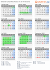 Kalender 2028 mit Ferien und Feiertagen Reichenau an der Knieschna