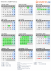 Kalender 2028 mit Ferien und Feiertagen Wischau