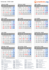 Kalender 2028 mit Ferien und Feiertagen USA