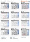 Kalender 2029 mit Ferien und Feiertagen Westaustralien