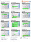 Kalender 2029 mit Ferien und Feiertagen Bayern