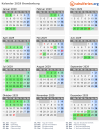 Kalender 2029 mit Ferien und Feiertagen Brandenburg