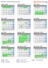 Kalender 2029 mit Ferien und Feiertagen Niedersachsen