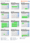 Kalender 2029 mit Ferien und Feiertagen Südtirol