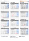 Kalender 2029 mit Ferien und Feiertagen Jemen