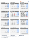 Kalender 2029 mit Ferien und Feiertagen Kongo, Dem. Rep.