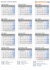 Kalender 2029 mit Ferien und Feiertagen Namibia