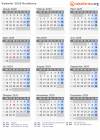 Kalender 2029 mit Ferien und Feiertagen Nordkorea