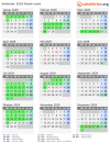 Kalender 2029 mit Ferien und Feiertagen Basel-Land