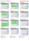 Kalender 2029 mit Ferien und Feiertagen Nidwalden