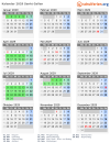 Kalender 2029 mit Ferien und Feiertagen Sankt Gallen