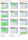 Kalender 2029 mit Ferien und Feiertagen Schaffhausen