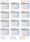 Kalender 2029 mit Ferien und Feiertagen Schwyz