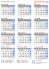 Kalender 2029 mit Ferien und Feiertagen Sudan