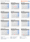 Kalender 2029 mit Ferien und Feiertagen Tschad