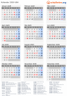 Kalender 2029 mit Ferien und Feiertagen USA
