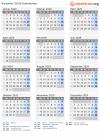 Kalender 2029 mit Ferien und Feiertagen Usbekistan