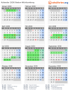 Kalender 2030 mit Ferien und Feiertagen Baden-Württemberg