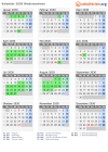 Kalender 2030 mit Ferien und Feiertagen Niedersachsen