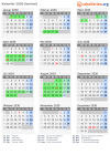 Kalender 2030 mit Ferien und Feiertagen Saarland