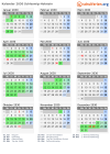 Kalender 2030 mit Ferien und Feiertagen Schleswig-Holstein