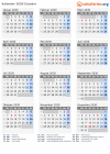 Kalender 2030 mit Ferien und Feiertagen Ecuador