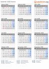 Kalender 2030 mit Ferien und Feiertagen Kosovo