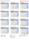 Kalender 2030 mit Ferien und Feiertagen Lettland