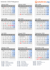 Kalender 2030 mit Ferien und Feiertagen Philippinen