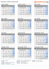 Kalender 2030 mit Ferien und Feiertagen Usbekistan