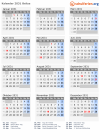 Kalender 2031 mit Ferien und Feiertagen Belize