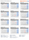 Kalender 2031 mit Ferien und Feiertagen Burkina Faso