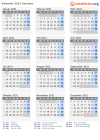 Kalender 2031 mit Ferien und Feiertagen Sachsen