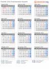 Kalender 2031 mit Ferien und Feiertagen Dominikanische Republik