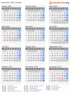 Kalender 2031 mit Ferien und Feiertagen Italien