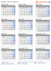 Kalender 2031 mit Ferien und Feiertagen Nordkorea
