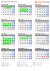 Kalender 2031 mit Ferien und Feiertagen Solothurn