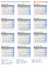 Kalender 2032 mit Ferien und Feiertagen Amerikanische Jungferninseln