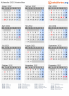 Kalender 2032 mit Ferien und Feiertagen Australien