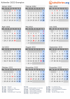Kalender 2032 mit Ferien und Feiertagen Georgien