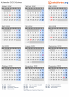 Kalender 2032 mit Ferien und Feiertagen Guinea