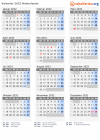Kalender 2032 mit Ferien und Feiertagen Niederlande