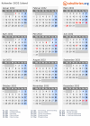 Kalender 2032 mit Ferien und Feiertagen Island