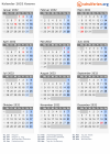 Kalender 2032 mit Ferien und Feiertagen Kosovo