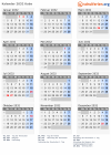 Kalender 2032 mit Ferien und Feiertagen Kuba