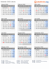 Kalender 2032 mit Ferien und Feiertagen Liberia