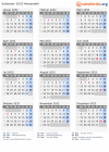 Kalender 2032 mit Ferien und Feiertagen Mosambik