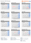 Kalender 2032 mit Ferien und Feiertagen Panama