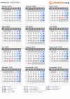 Kalender 2032 mit Ferien und Feiertagen Peru