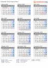 Kalender 2032 mit Ferien und Feiertagen Puerto Rico